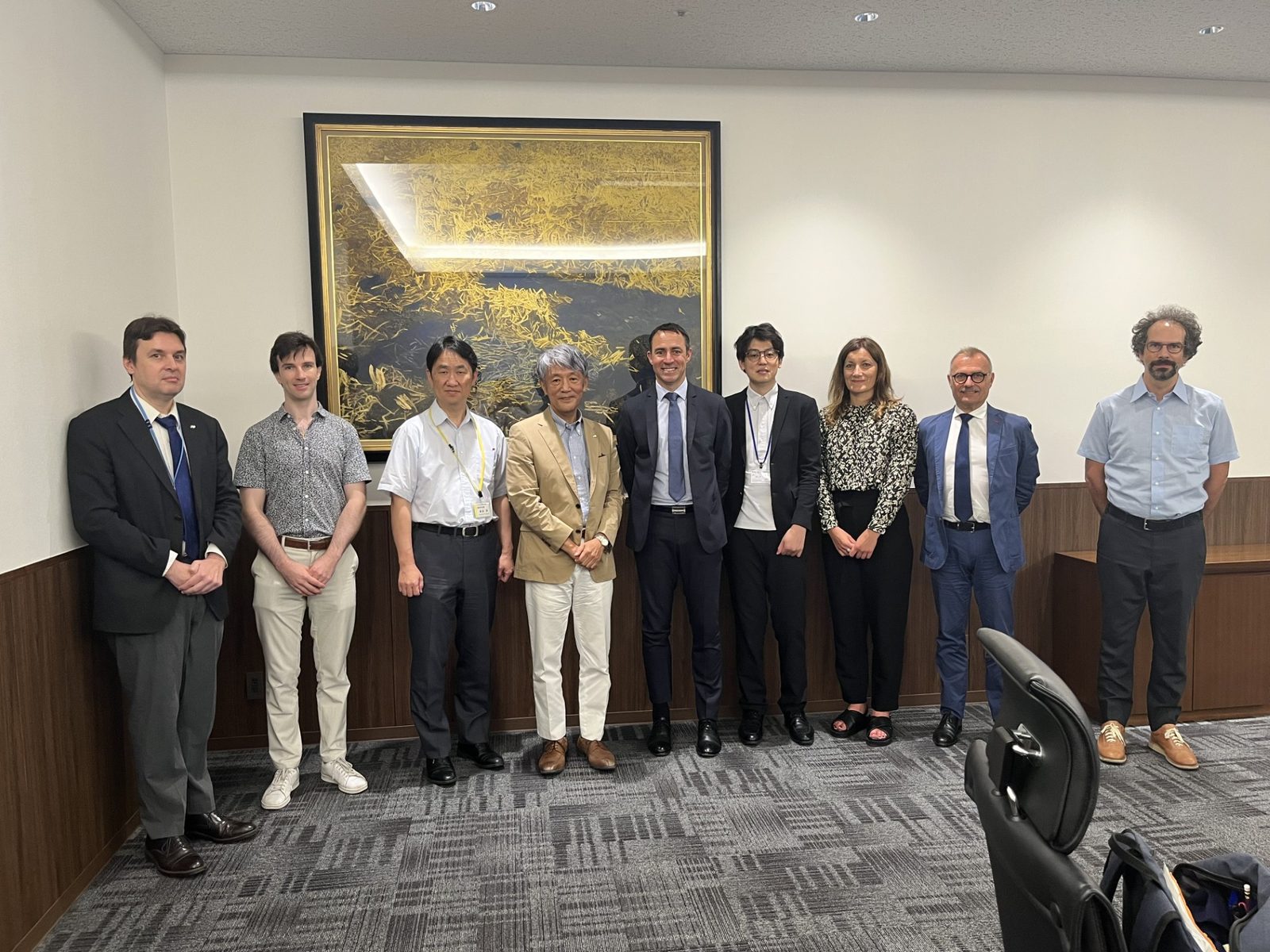 The Université de Caen Normandie delegation with Nagoya University faculty and the CANAL-AI team, 13 July 2026